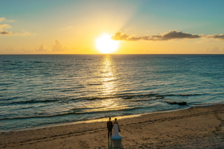 夏空＋サンセットのビーチ♪