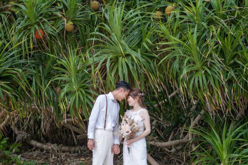 天然のビーチにはグリーンいっぱいあります