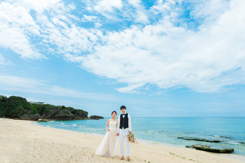 蒼い海×青い空のリゾートフォトウエディング