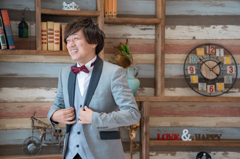 新郎さまも負けじと笑顔です