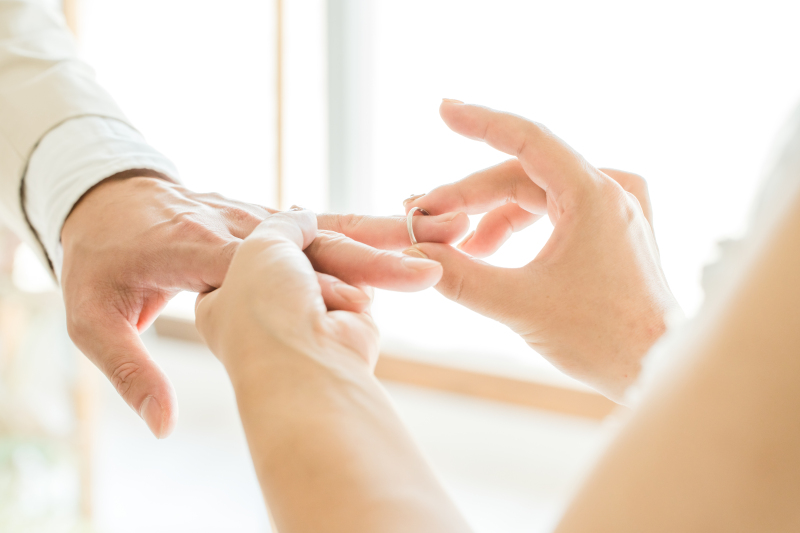 お支度が完了したらチャペル撮影から