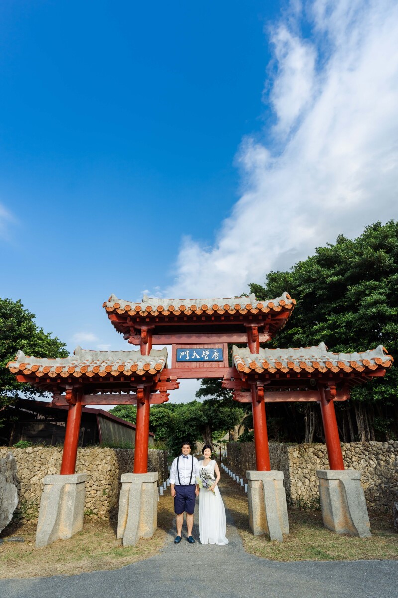 琉球の街並みで