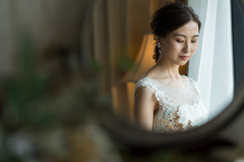 続いて新婦様の撮影スタート!