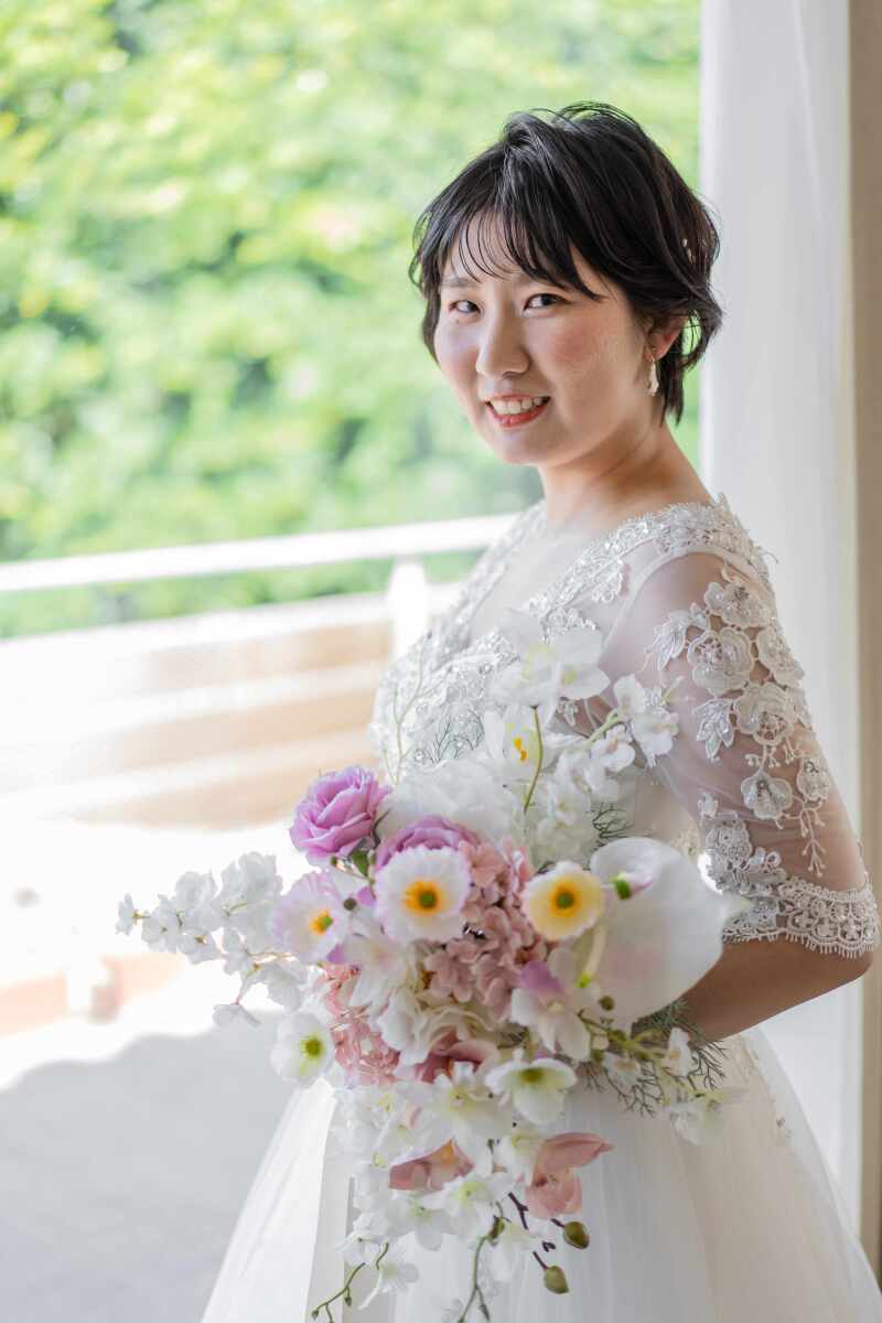 ブライズルームのテラスで