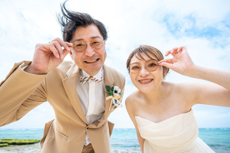最後はお揃いのサングラスショットで!