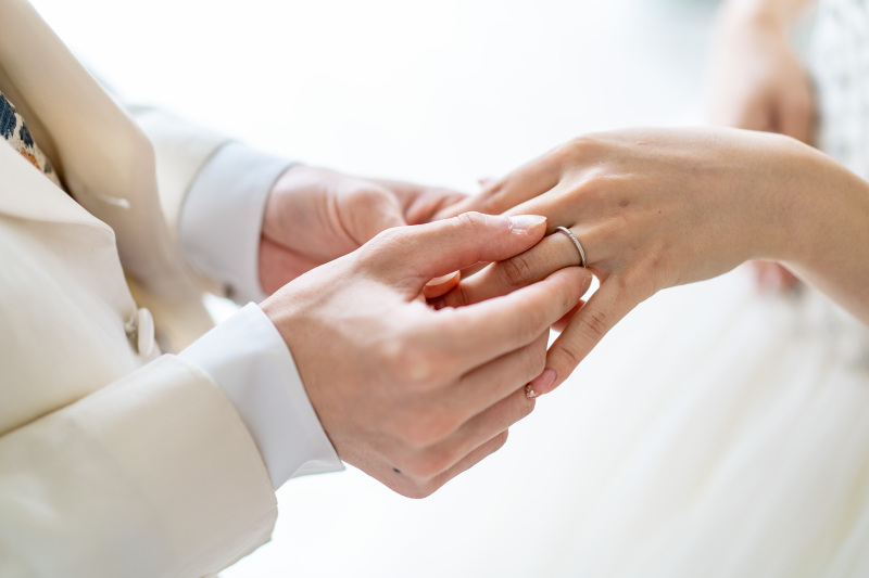 指輪の交換も撮影できます!