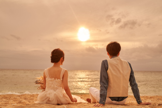 美しいサンセットビーチに感動！