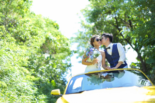 オープンカーにのって♪