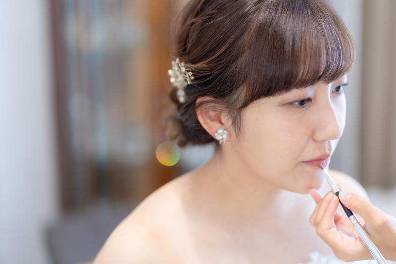 緊張のご新婦様