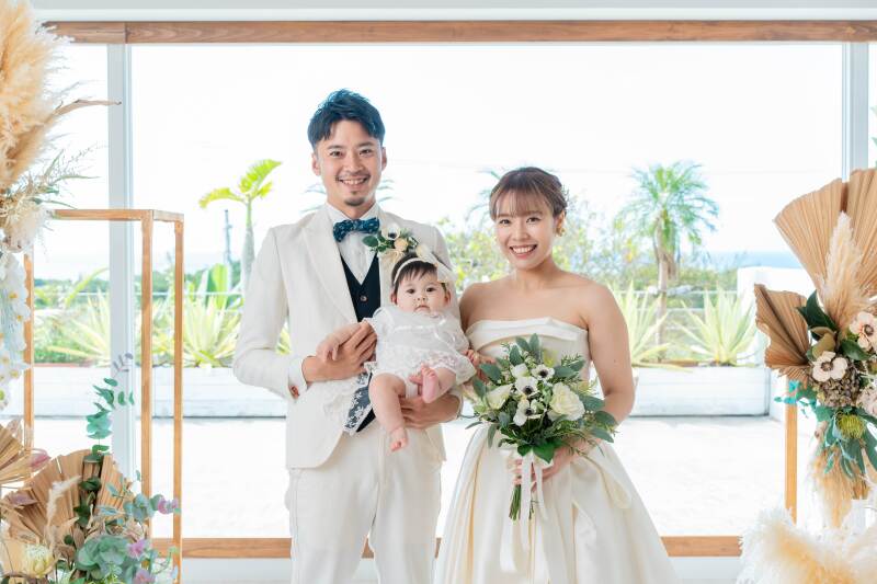 チャペルでの素敵なファミリーショット撮影