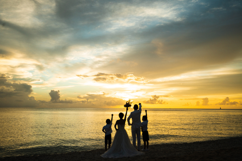 最後は大きな沖縄の海に家族で叫ぼう！