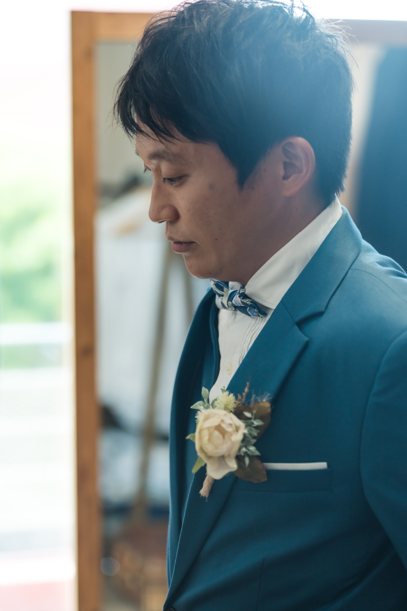 新郎様、お着換え完了