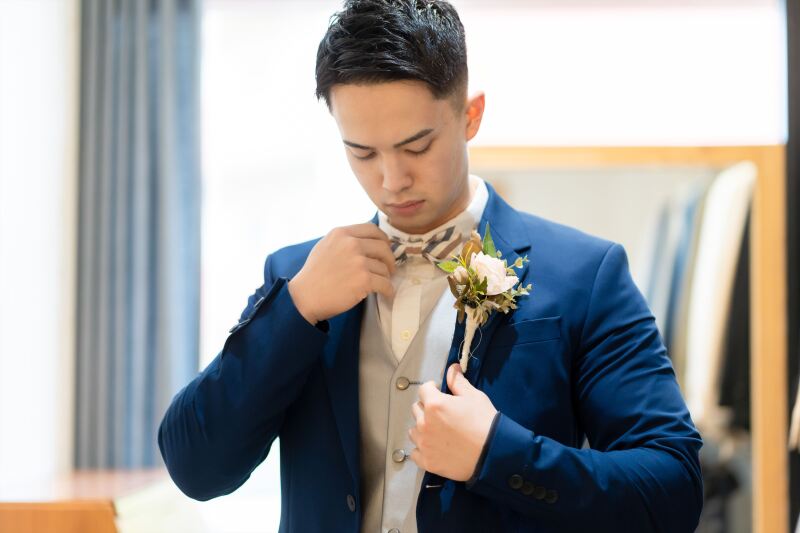 スーツに合うベストもチョイスして