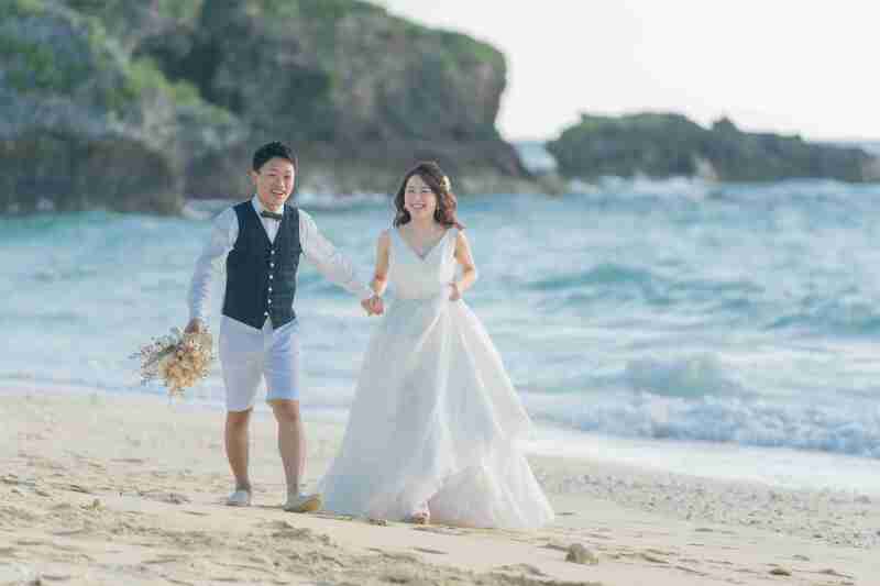 バックの海がイイかんじ