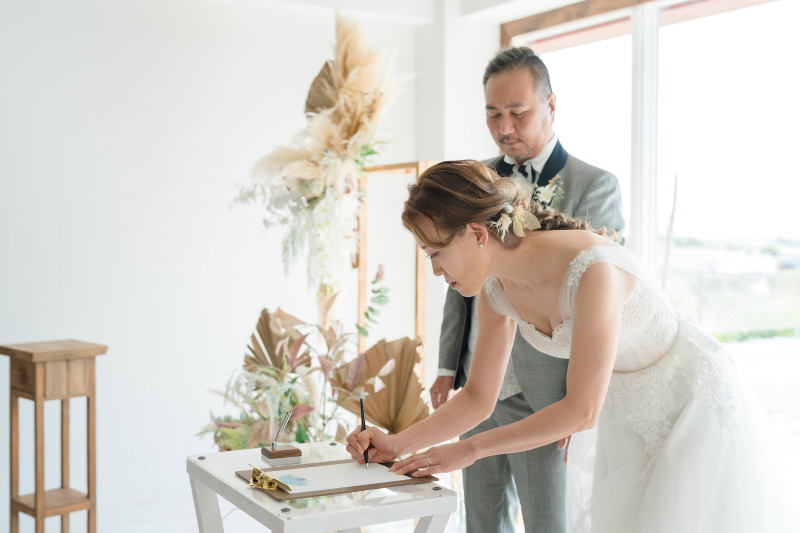 結婚誓約書署名 → 披露 → 承認宣言
