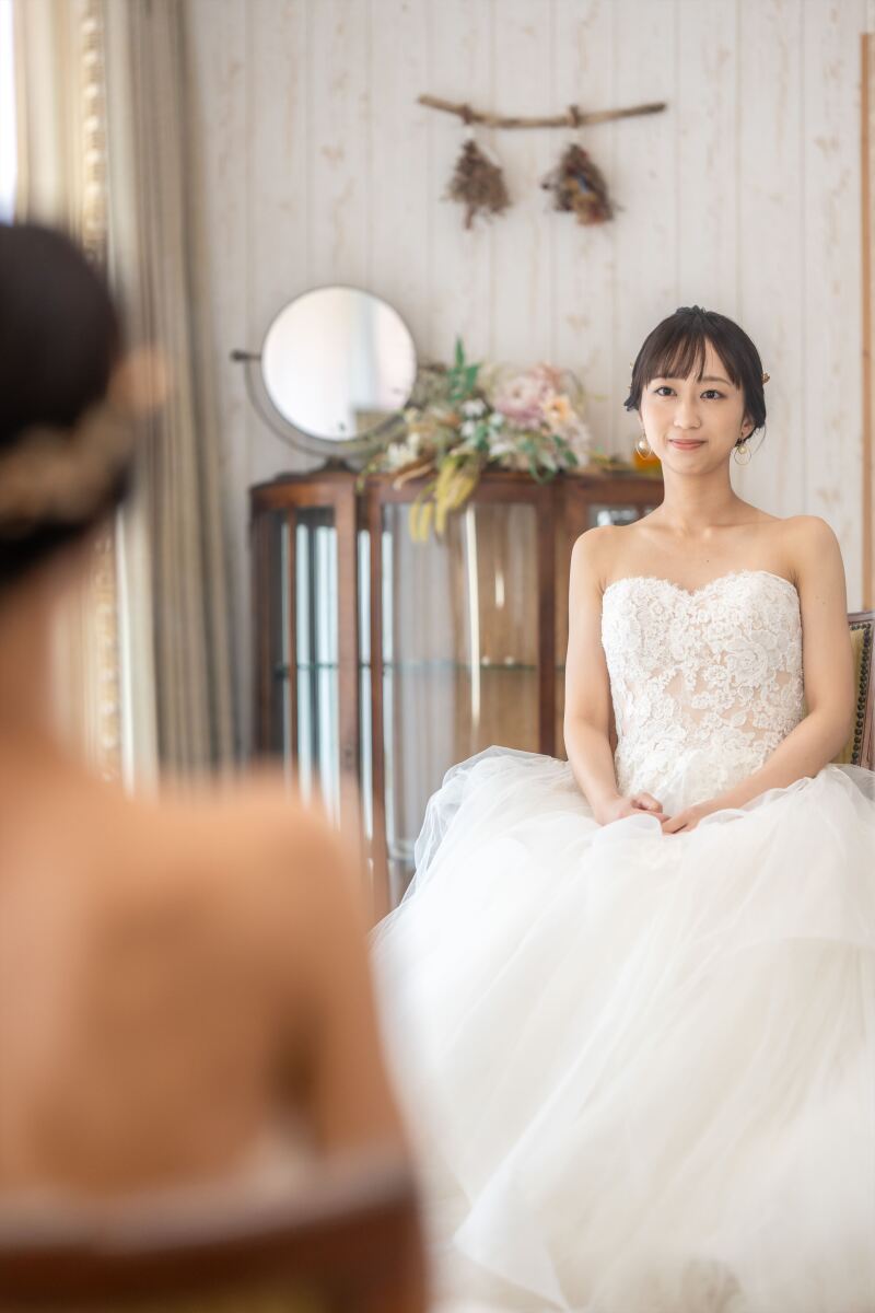 鏡に映る新婦様