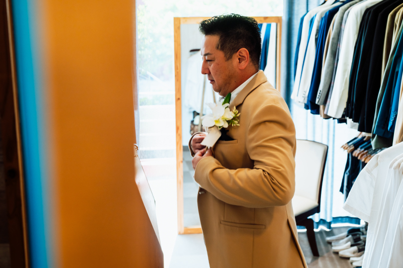 新郎様お支度シーン！