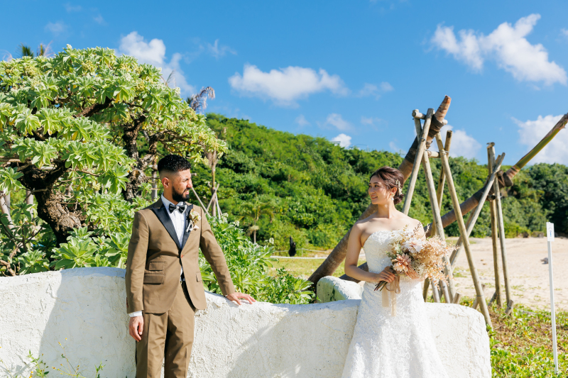 ビーチは貸切状態。