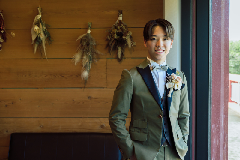 新郎様もお支度完了！