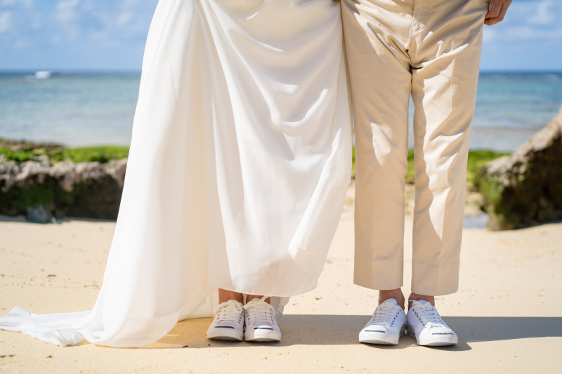 お揃いシューズもかわいく