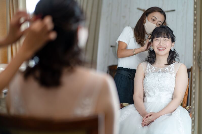 ヘアメイク中も楽しく♪