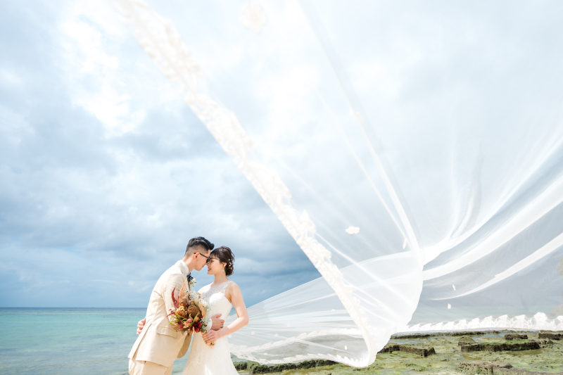 ロングベールで幻想的に