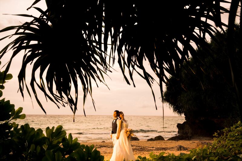 オレンジ色のサンセット