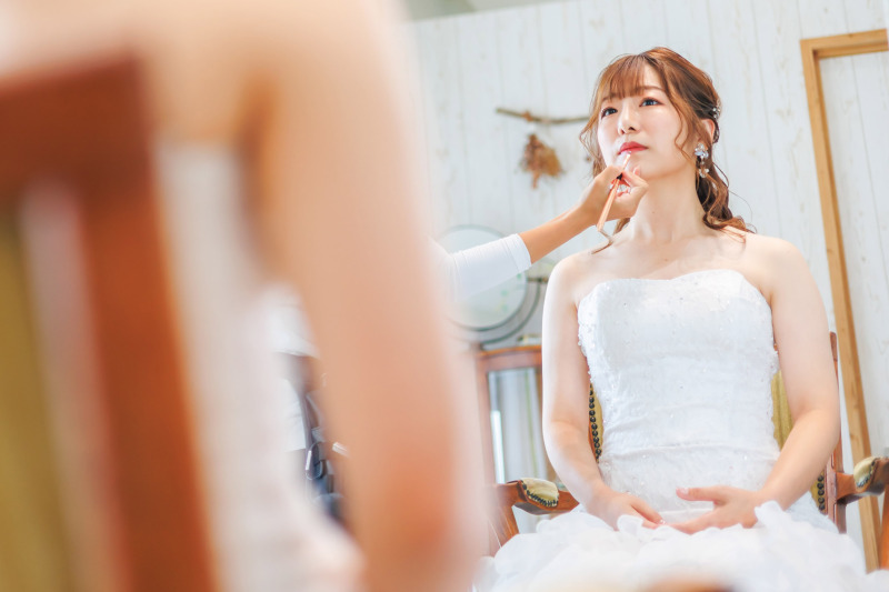 お仕度シーンから撮影スタート！