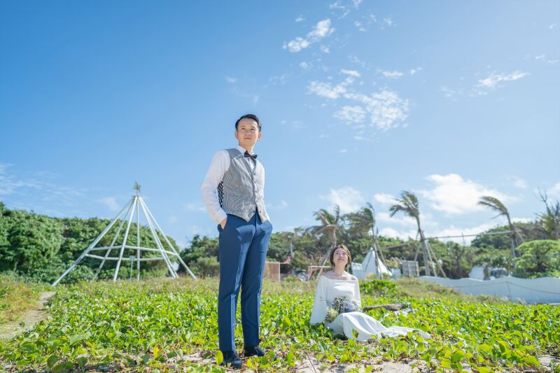 ビーチでグリーン