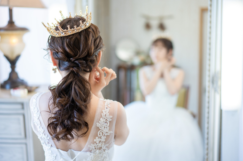 ウェディングクラウンがとてもかわいい