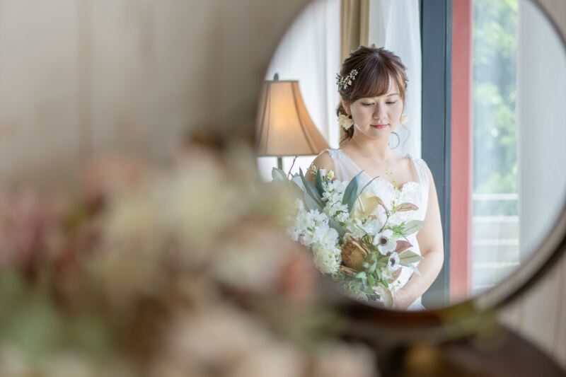 鏡の中の新婦様