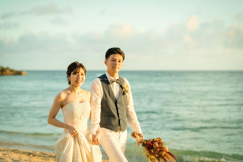 夕陽を浴びながらお散歩