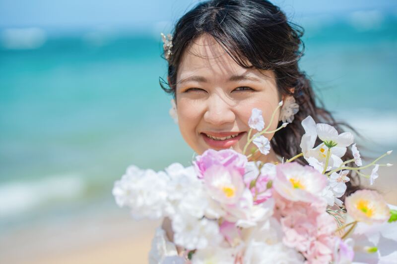 幸せいっぱいの笑顔です