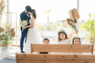 チャペルで、ファミリー フォトウエディング！