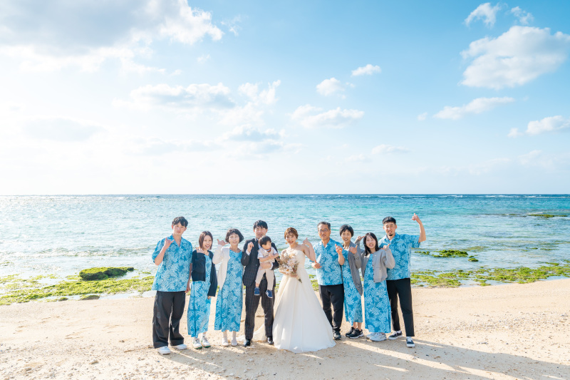 挙式後はビーチへ
