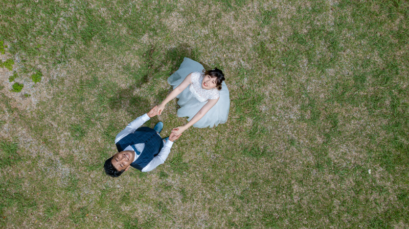 ドローンで仲良しカット♪