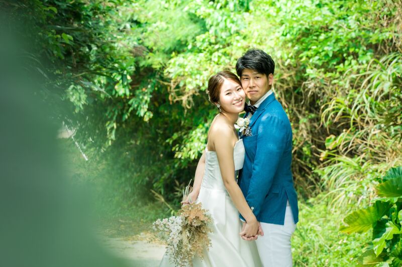 グリーンの中の撮影