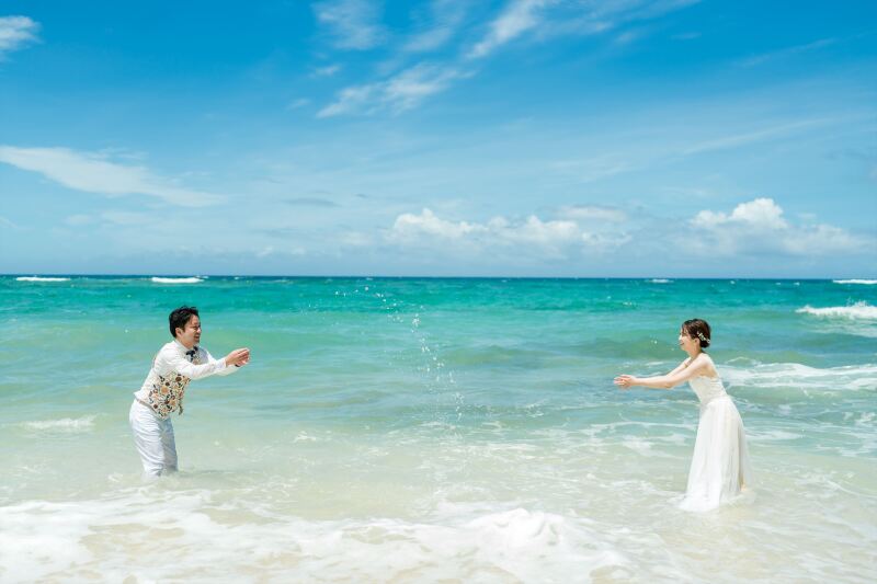 そのまま海で遊んじゃお!