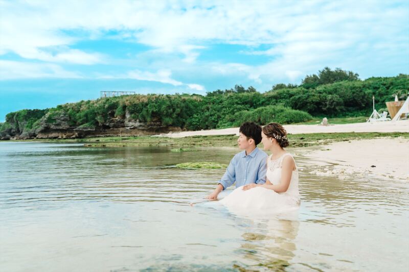 水辺でしっとりと