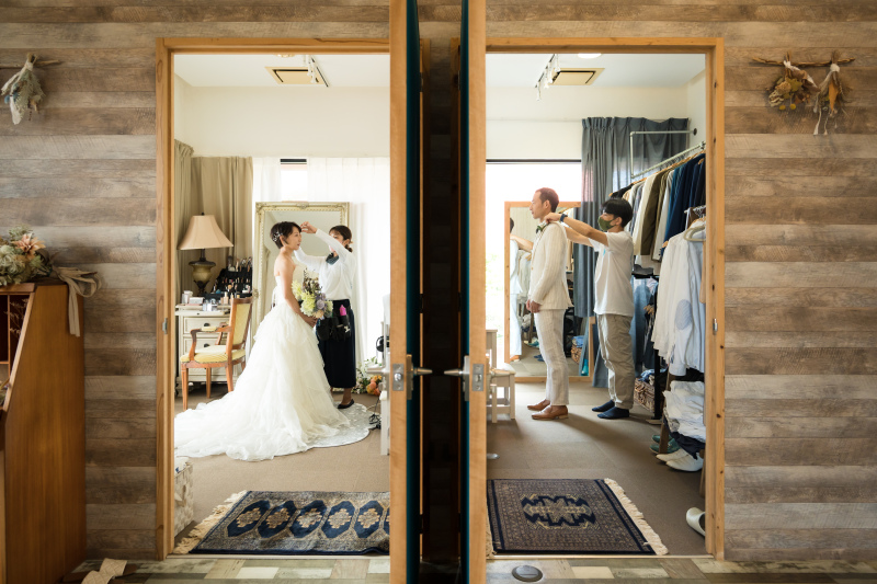 新郎新婦様もお支度ができたようです！