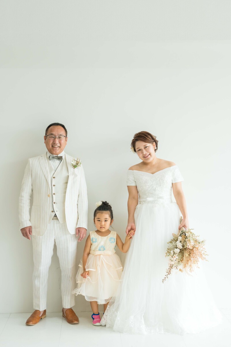 可愛くスリーショットで