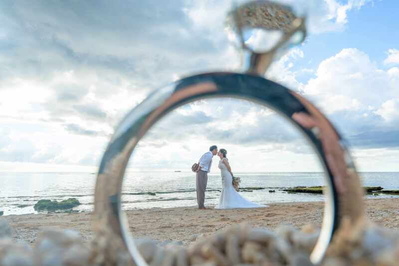 指輪ごしのカットも