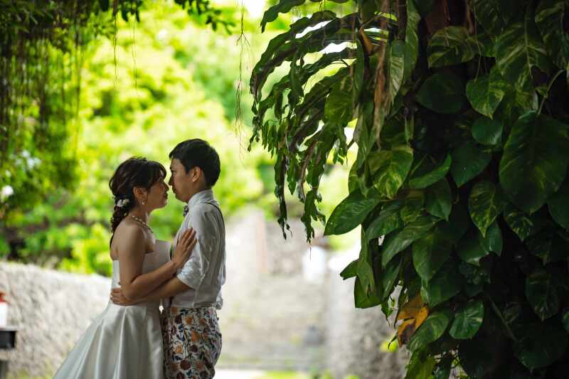 緑の中のおふたり