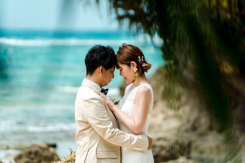 岩場ではロマンチックに