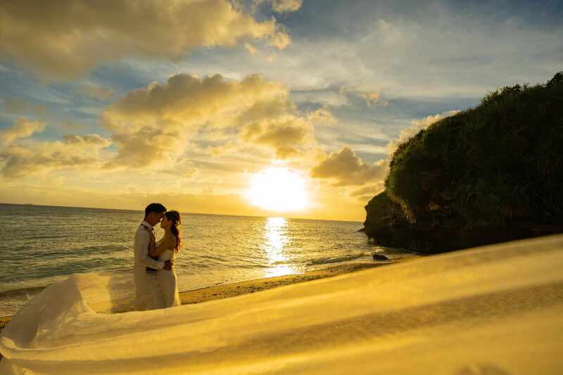 夕日のロングベール