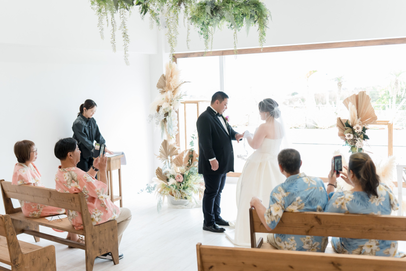 指輪の交換シーン