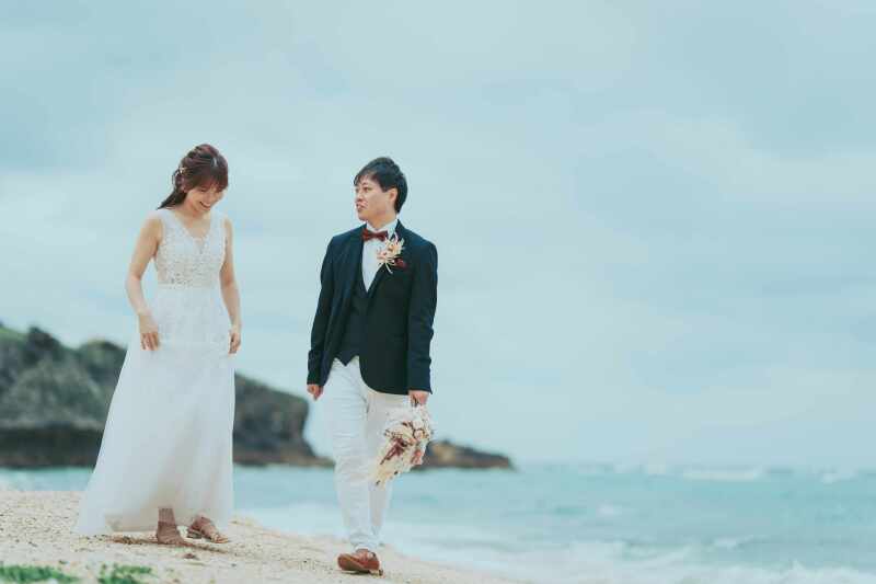 ビーチも崖もプラン内で撮影！良いお写真が撮れました。