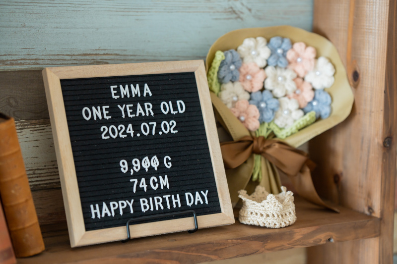 1歳のバースデーフォト