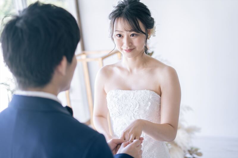 指輪の交換シーン