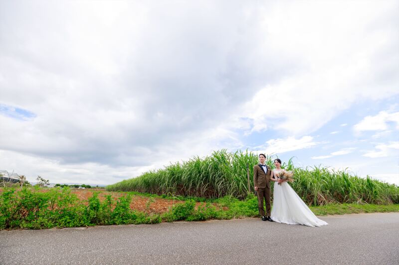 ビーチへ向かう途中